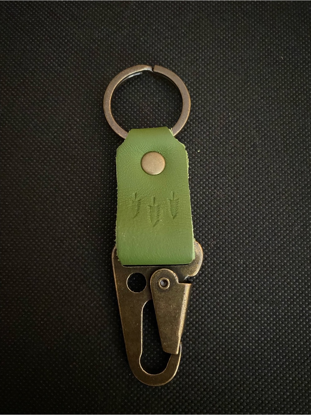 Leather Goods Short PLG Keychain - Green.
